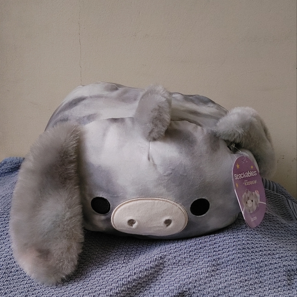 10" Easter 2023 Squishmallows Stackable Jason The Grey Donkey
